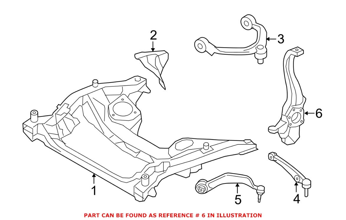 BMW Steering Knuckle - Front Driver Left 31206884377